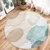 Modra/bež pralna okrogla preproga o 150 cm Puddle – Mila Home