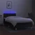 Vidaxl Box spring postelja z vzmetnico LED črna 100x200 cm blago