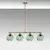 Opviq Luster Benek-15-14445, 80x15x80cm, IP20, Zlatno-zelene boje