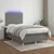 Vidaxl Box spring postelja z vzmetnico LED temno siva 120x200 cm blago
