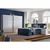 Carryhome BOXSPRING POSTELJA 160 cm  x 200 cm , tekstil modra
