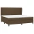 vidaXL vidaXL Box spring postelja z vzmetnico temno rjav 200x200 cm blago, (20899253)