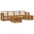 Set vanjskih sofa 6 kom. Prirodna