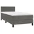 Vidaxl Box spring postelja z vzmetnico LED temno siva 90x190 cm žamet