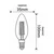 LED žarnica z žarilno nitko C37, E14, 4W, 3000K