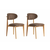 HANAH HOME Set 2 stolice Lionte Brown Light Oak