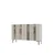 Hanah Home komoda Mia 120, 120 cm, bela / travertin / srebrna