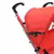 vidaXL Zložljiv voziček jeklen rdeč