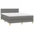 Vidaxl Box spring posteljni z vzmetnico temno siv 140x190 cm blago
