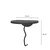 HANAH HOME Zidna polica Leo Black Anthracite