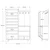 Hanah Home Komplet predsoblja OS1-SK, 147.4x35.5x195.6 cm, Braon