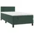 Vidaxl Box spring postelja z vzmetnico temno zelena 100x200 cm žamet