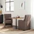 vidaXL Jedilni stoli s kolesi 2 pcs Rjava 58 x 65 x 98 cm Umetna koža