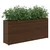 Vidaxl Vrtno korito z 2 loncema rjava 90x20x40 cm poli ratan