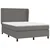 Vidaxl Box spring postelja z vzmetnico siva 140x200 cm umetno usnje