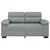 Vidaxl Dvosed svetlo siv 160x81x84 cm blago