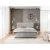 Svetlo siva boxspring postelja s prostorom za shranjevanje 140x200 cm Lysa – Ropez