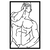 Wallity Zidna dekoracija Muscle Male Posture, 32x50cm, Crna