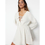 Trendyol Ecru Mini Woven Tied Linen Blend Beach Dress