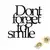 Wallity Zidna dekoracija Dont Forget To Smile 183, 67x70cm, Crna