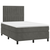 Krevet box spring s madracem LED tamnosivi 120 x 190 cm baršun