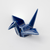Podstavek za odlaganje palčk ORIGAMI CRANE, modra, keramika, MIJ