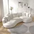 Atelier del Sofa Ugaona garnitura na razvlačenje Venedik Right, 317 x 163.5 x 71 cm, Bela