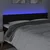 Vidaxl LED posteljno vzglavje črno 160x5x78/88 cm blago