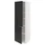 METOD Visoki element s policama/2 vrata, bela/Nickebo boja antracita, mat, 60x60x200 cm