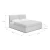 Sivorjava oblazinjena zakonska postelja s prostorom za shranjevanje z vzmetnico in letvenim dnom 160x200 cm Thessa Pillow – Bonami Selection