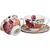 Duo Set 2 skodelic + krožnika Vrtnice, 250 ml porcelan, darilna embalaža, 4813