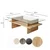 Hanah Home Klub sto Saga Rectangle, 105x35x65 cm, Bež