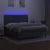 Vidaxl Box spring postelja z vzmetnico LED temno siva 180x200 cm blago