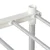 Cijevna polica s pohranom Bijelo 86 x 27 x 90 cm Aluminij