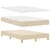 LED Box Spring Krevet s LED trakama Krema 120 x 190 cm tkanina