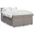 Vidaxl Box spring postelja z vzmetnico taupe 160x200 cm blago