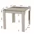 HANAH HOME Trpezarijski sto Single 90 Shiny White