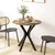 HOMCOM HOMCOM Jedilna miza MDF jeklo 78 x 75V cm rustikalna rjava, (5000242575)