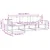 Set vanjskih sofa s jastukom 3 pcs Bijela i krem Poliester