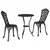 Vidaxl Vrtnik Bistro Set 3 szt. Črna Aluminij