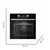 GORENJE Ugradni set BOSX6737EO6BG + ECT43BX, Staklokeramička ploča, Električna rerna, Crni