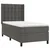 Vidaxl Box spring postelja z vzmetnico temno siva 90x200 cm žamet