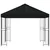 Gazebo 3 x 3 m Crna Poliester i čelik 190 gsm