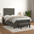 vidaXL Box spring postelja z vzmetnico temno siv 120x190 cm žamet