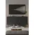 Hanah Home komoda Salkim 150, 125 cm, antracit / zlatna