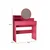Hanah Home Sto za šminkanje Harmony Mini Round, 90 x 40 x 133 cm, Rozi