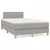 Vidaxl Box spring postelja z vzmetnico LED sv. siva 120x190 cm blago
