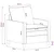 Set sofe 2 pcs Krem Poliester