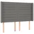 Vidaxl Box spring postelja z vzmetnico LED temno siva 140x190 cm blago