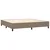 Krevet box spring s madracem LED smeđesivi 200x200 cm tkanina